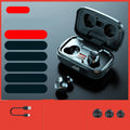 Wireless Bluetooth 5.0 in-ear earphones in black, blue, or red colours with 10-metre range