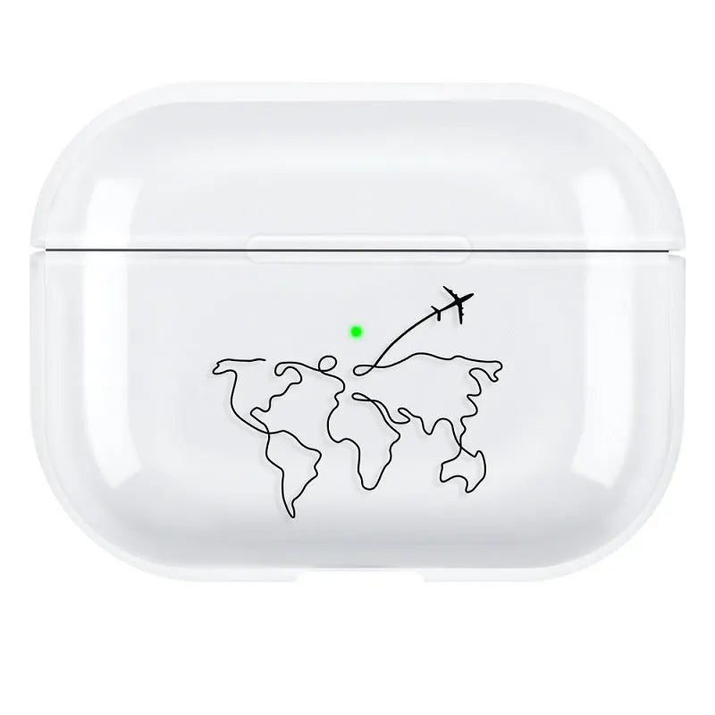 Transparent PC protective case for Apple AirPods Pro3 wireless earbuds
