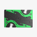 Black foldable ABS plastic mobile phone holder bracket stand on a desk