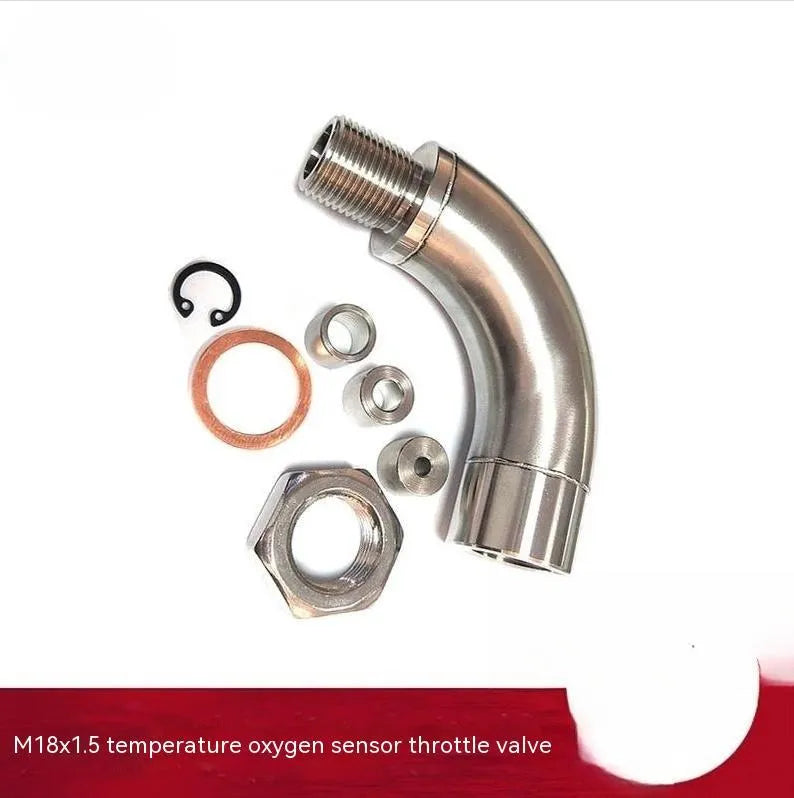 M18 x 1.5 car temperature sensor adapter with flow valve and cross-over sub components