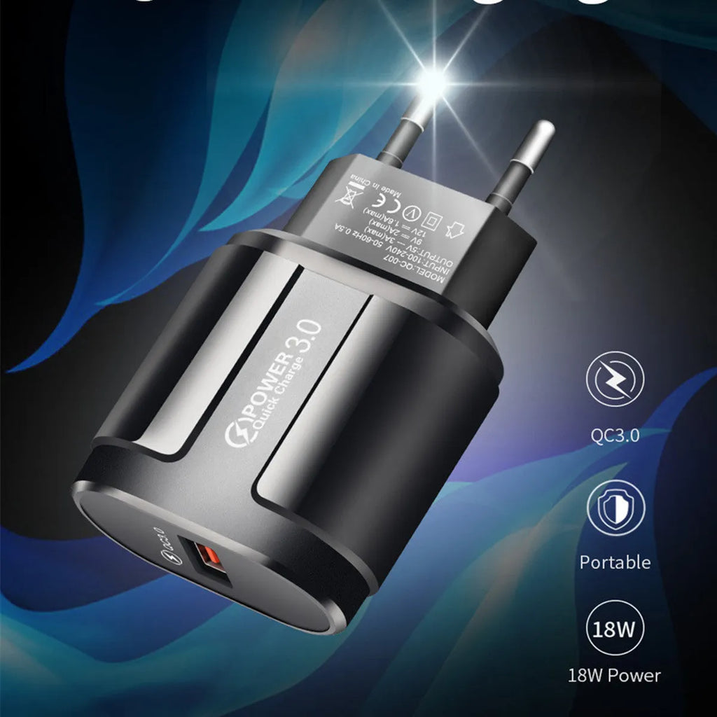 White smart charger with UK plug measuring 20x40x65mm