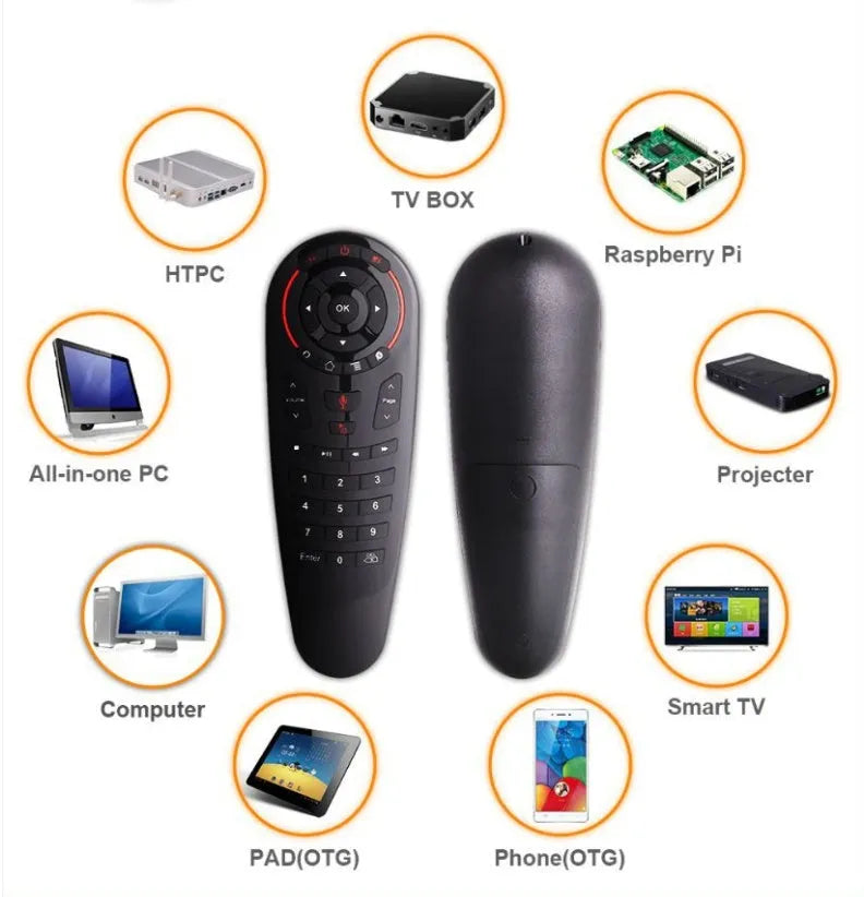 G30 wireless keyboard remote control with QWERTY keyboard and touchpad for smart TVs