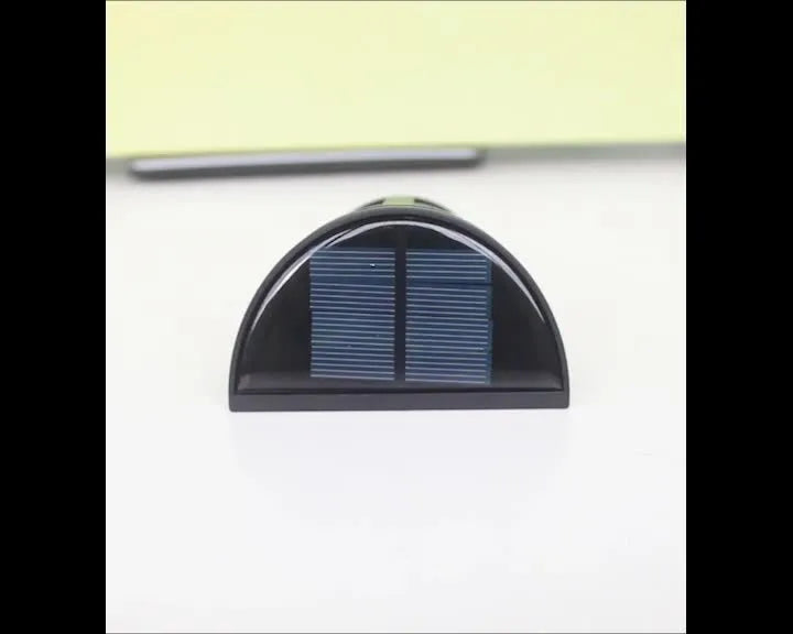 White solar wall lamp with 6 LEDs for outdoor garden lighting