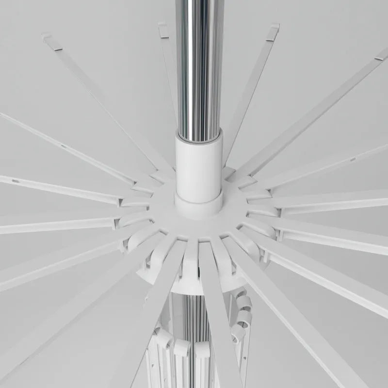 Three-layer stainless steel mobile drying rack with split plastic clips for socks, trousers and ties