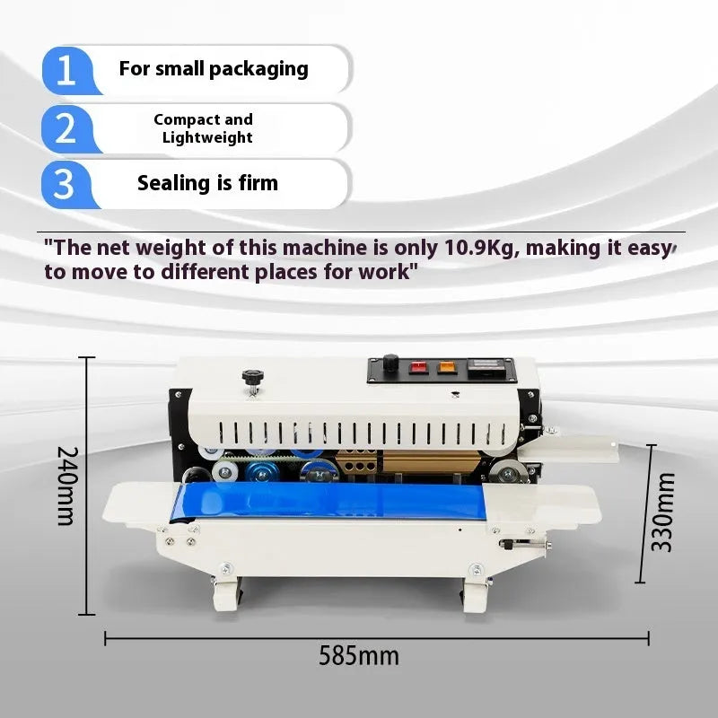 Handheld L1 steel seal sealing machine with integrated date printing feature