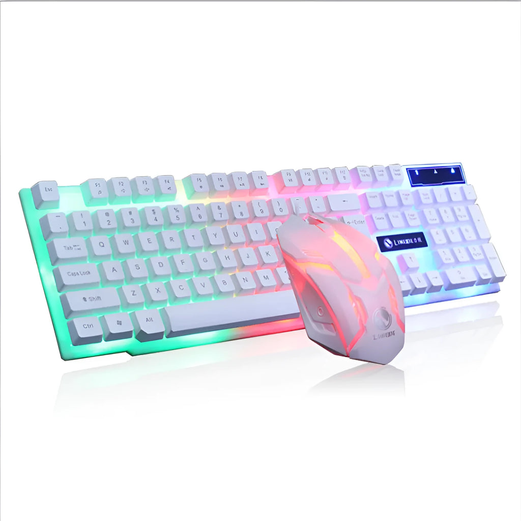 Limei GTX300 gaming keyboard and mouse set with RGB backlight in four colour variations