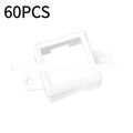 White plastic LED light bracket protective lampshade measuring 1.7cm by 6cm