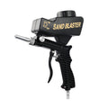 Portable pneumatic sandblasting gun with tank, shown in blue finish.