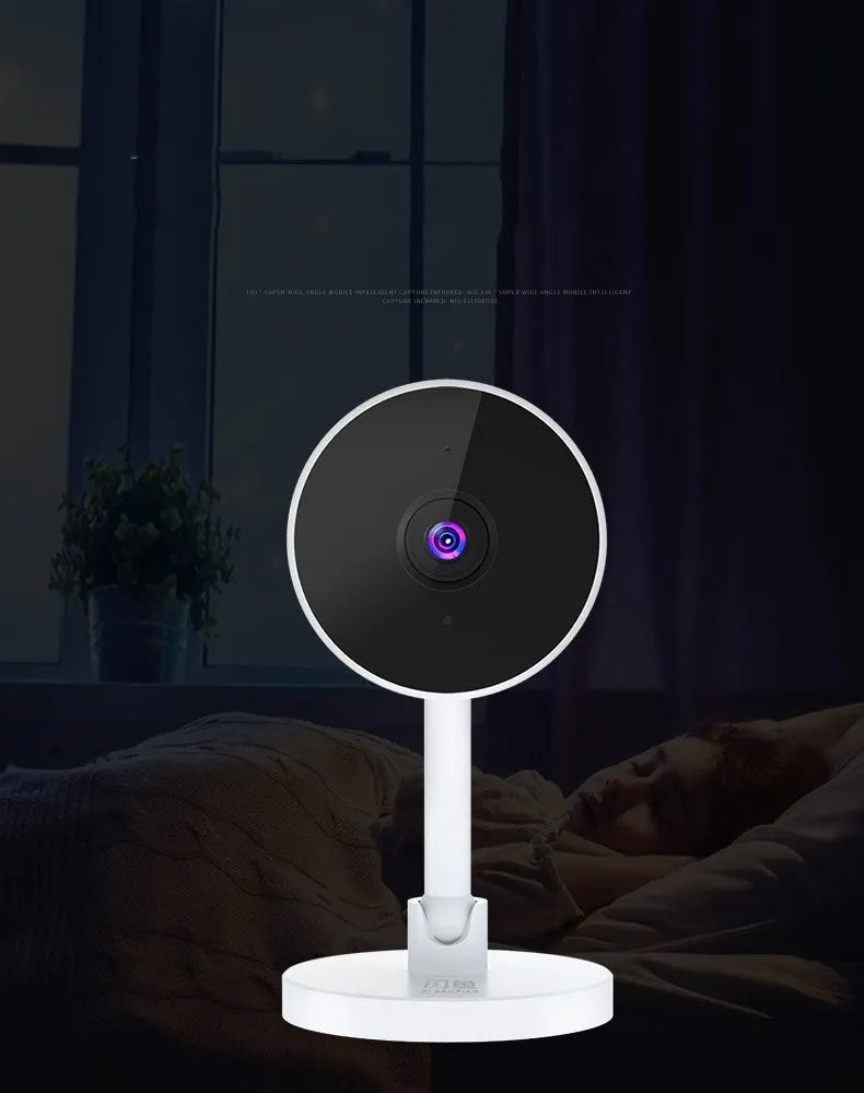 White FLASH FISH SKX10 gun-style WiFi security camera with anti-theft monitoring features