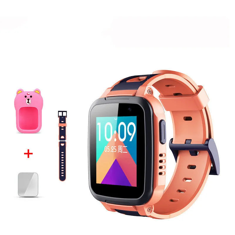 Blue 360 SE5 children's smartwatch with stainless steel wristband on a child's arm