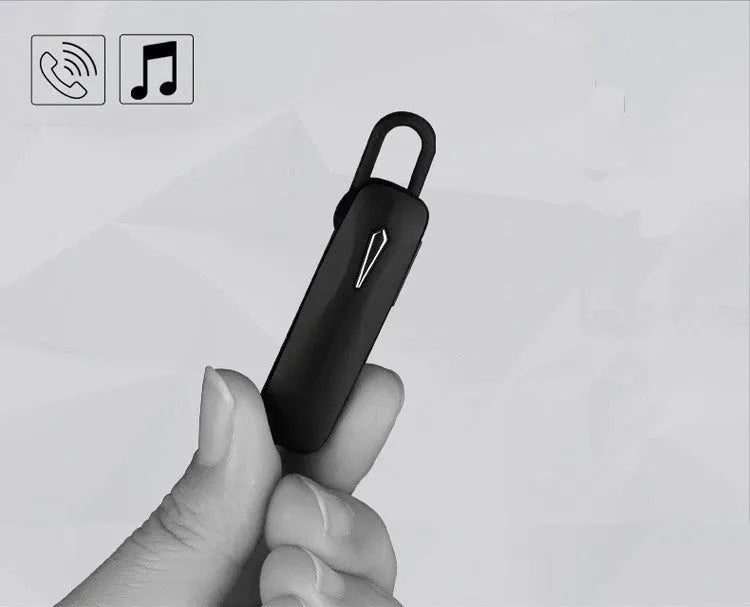 M163 black and white Bluetooth car headset for hands-free calling and music control