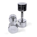 Silver pure steel 1kg dumbbell with electroplated finish and ergonomic handle