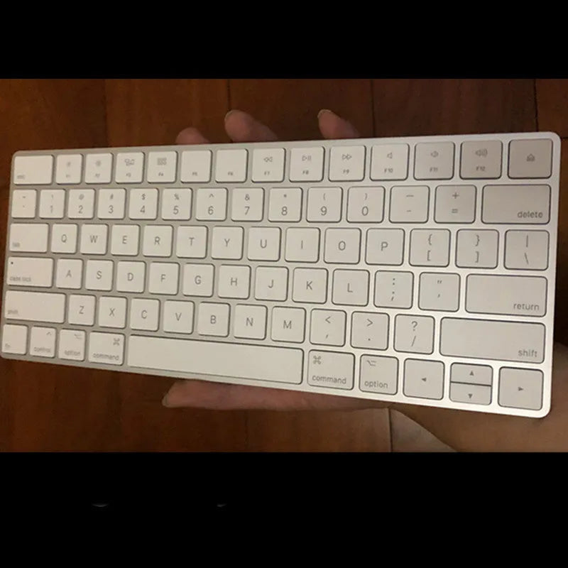 White Apple G6 ultra-thin metal Bluetooth wireless keyboard with multimedia function keys