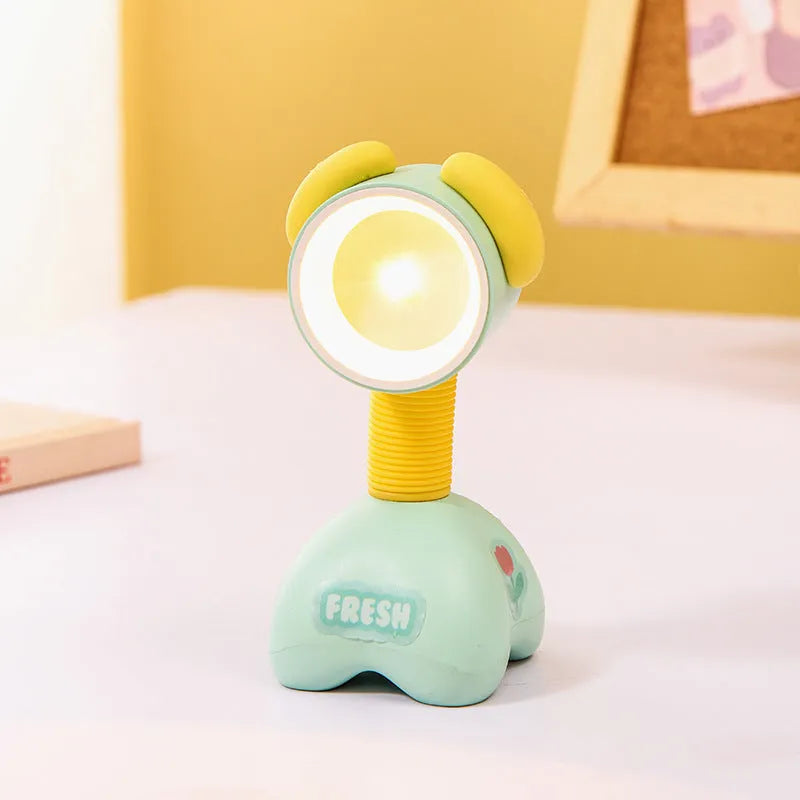 DIY magnetic cartoon night lamp with adjustable base and battery power