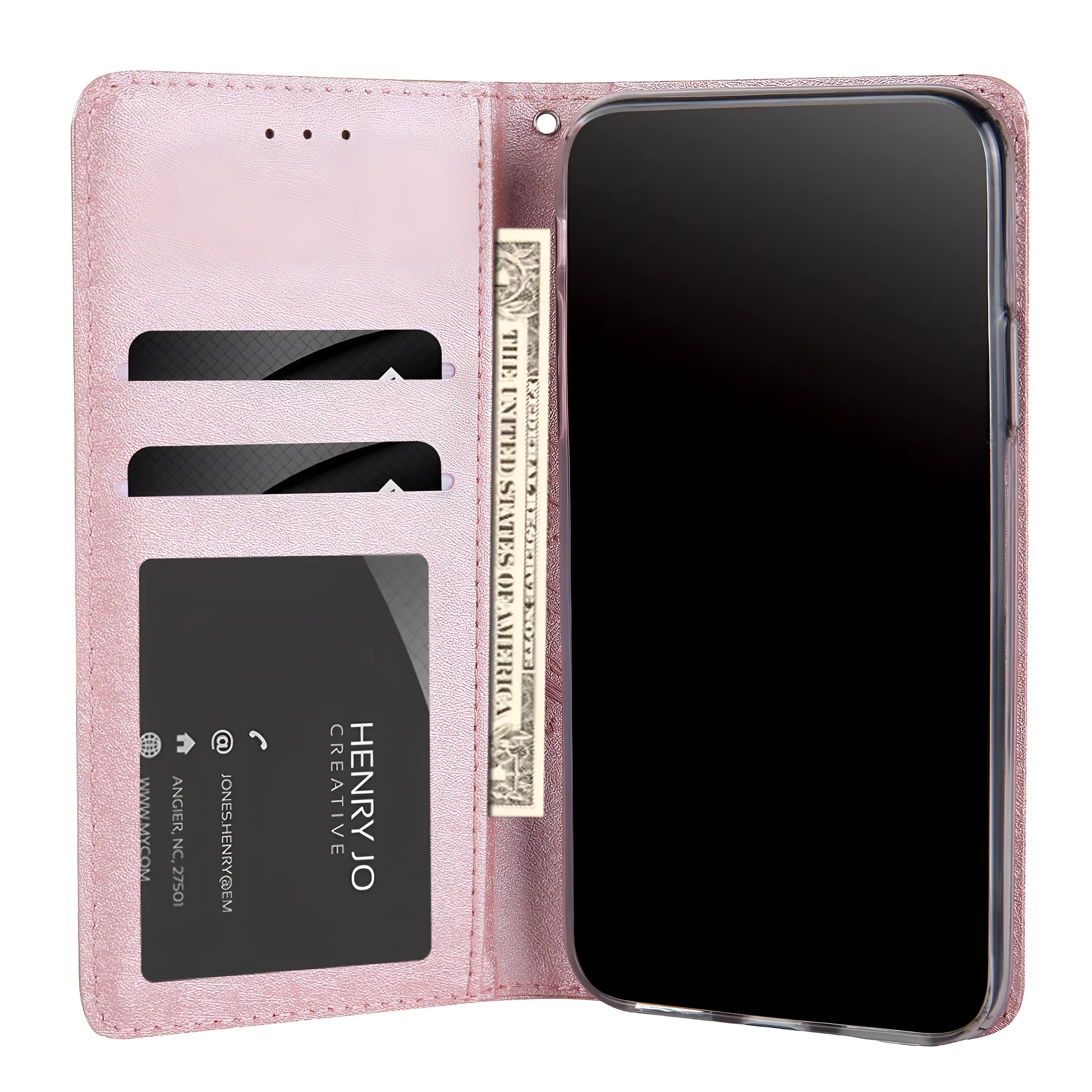 PU leather flip phone case for Apple iPhone with card storage pocket in multiple colour options
