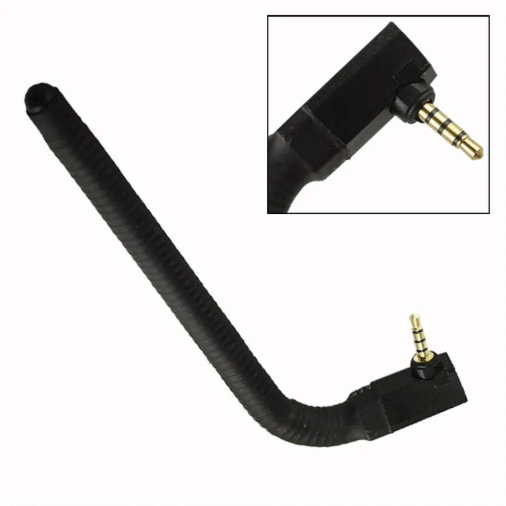 Slender black mobile phone signal booster antenna with suction cup mount for 3G 4G reception.