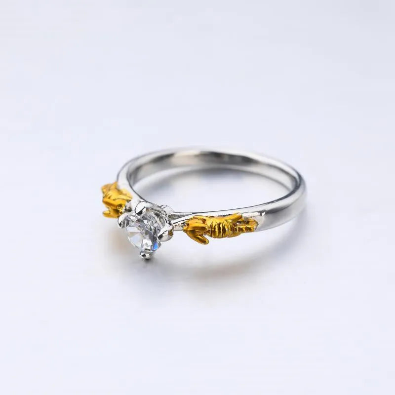 Black gold crown modelling ring made from copper for cosplay and unisex fashion wear.