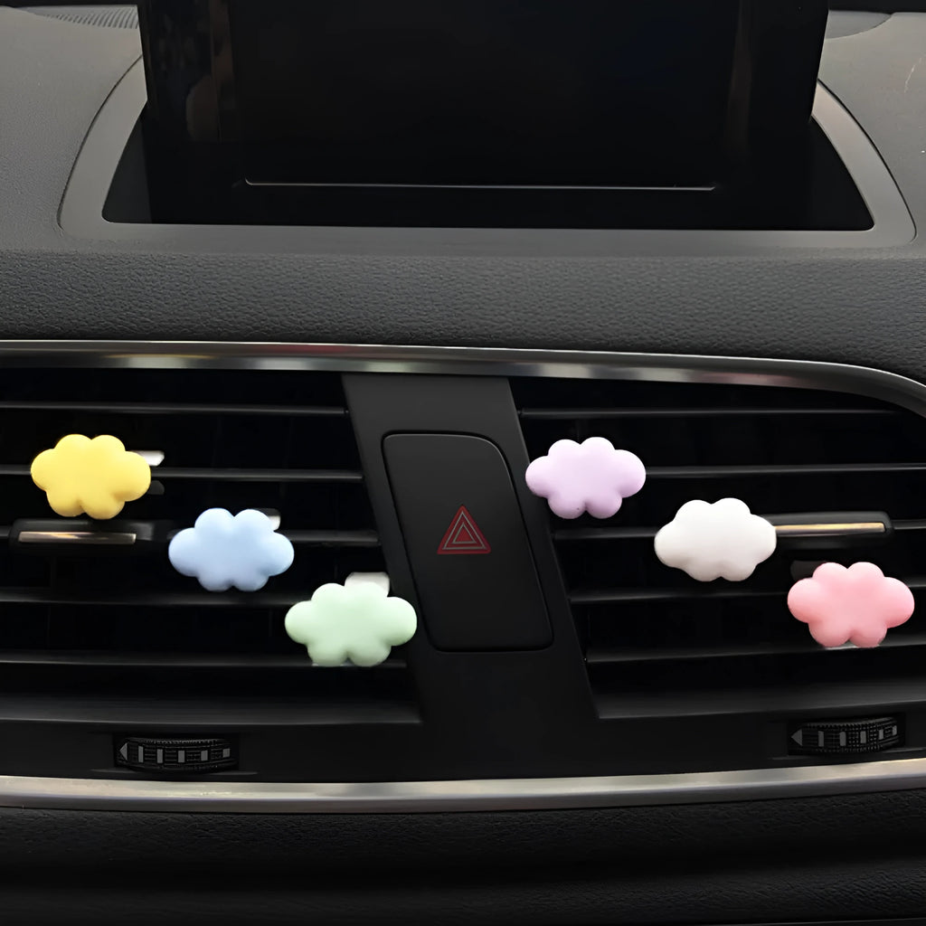 Baiyun cartoon car fragrance clip in six colours for vehicle air vent mounting