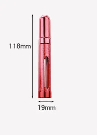 12ml aluminium travel perfume bottle with glass liner in multiple colour options