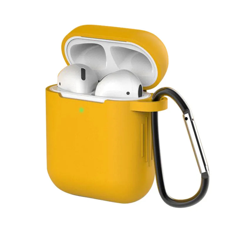 Silicone protective case cover for Apple AirPods 1st and 2nd generation in multiple colours