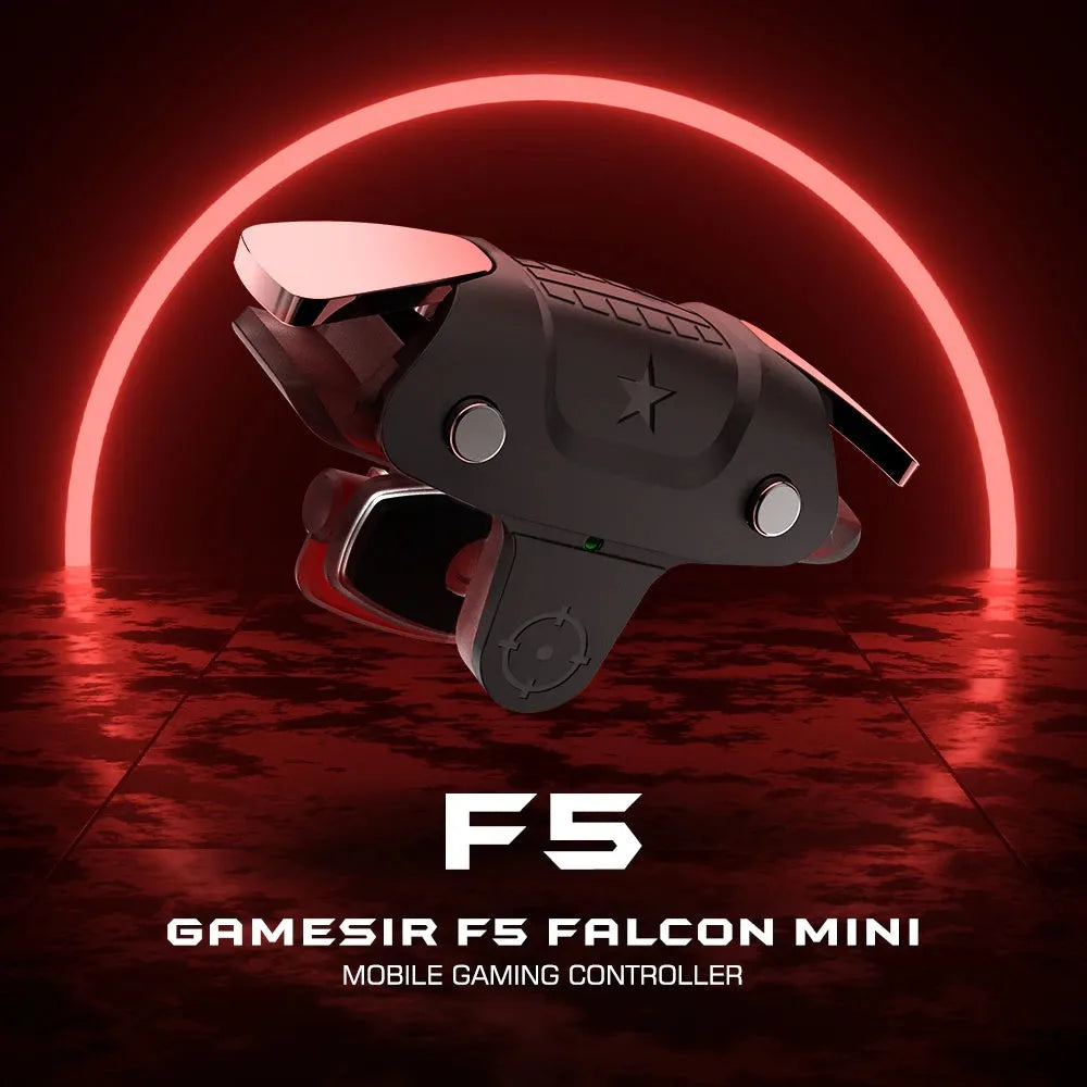 F5 black mobile phone game controller with compact 5cm dimensions