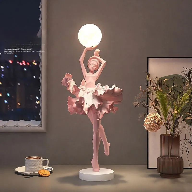 Art girl atmosphere small night lamp ornament in simple modern style with USB charging