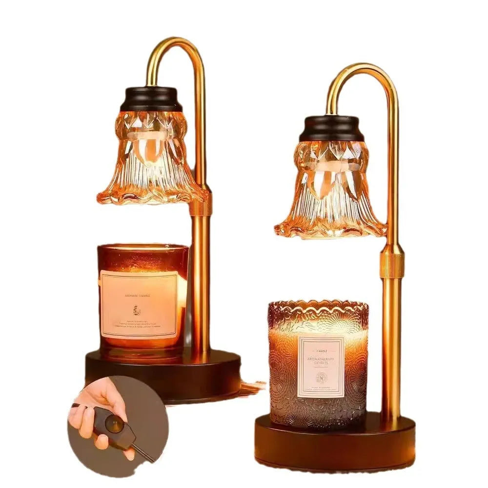 Bamboo lamp holder aromatherapy wax melting lamp with international voltage compatibility 110-220V