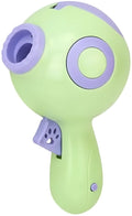 Green, orange or pink dog treat launcher toy for interactive feeding and training
