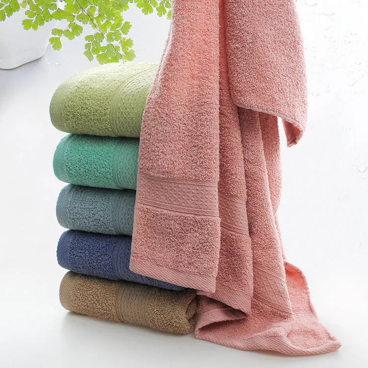 Thickened cotton blend bath and beach towel shown in Apple Green colour.