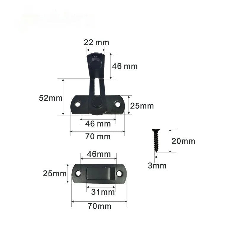 Industrial sliding door hasp lock for barn doors with black carbon steel or stainless steel shackle