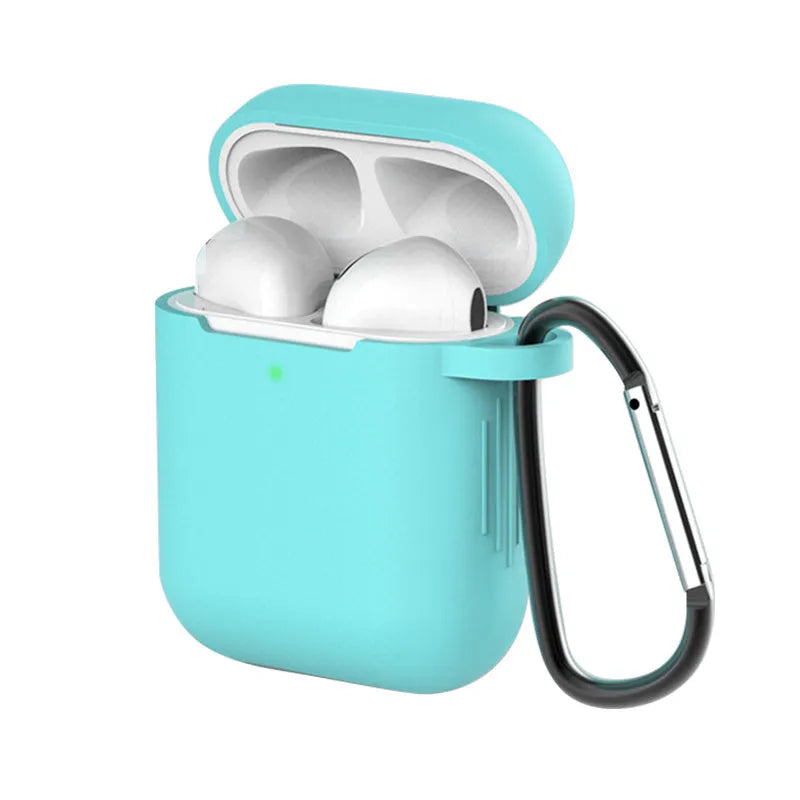 Silicone protective case cover for Apple AirPods 1st and 2nd generation in multiple colours