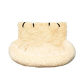 Beige thermal-thickened cloth pet mat placed on a car seat.
