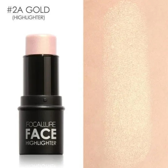 Makeup contour highlighter palette with four shades labelled A, B, C, and D for facial sculpting.