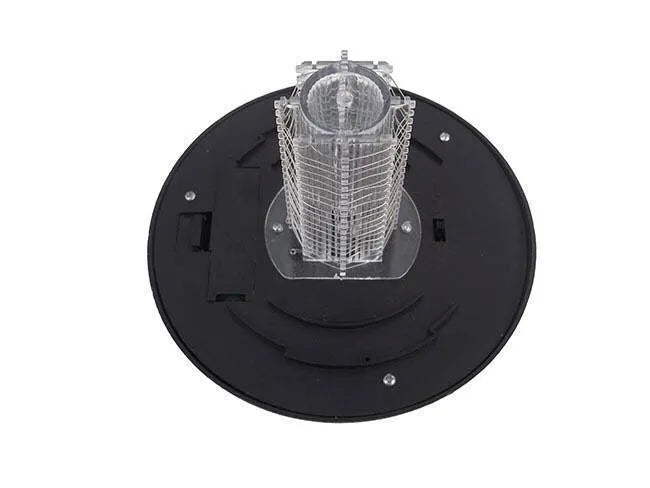 Black solar insect killing lamp with UV purple light and white LED for garden mosquito control