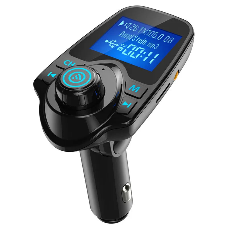 G7 black car Bluetooth FM transmitter hands-free kit with USB port and TF card slot