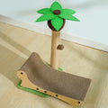 Wooden beach chair style cat climbing frame with hemp mat scratch column and multifunctional design