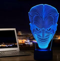 USB-powered 3D LED lamp with seven colour options and touch control on acrylic base