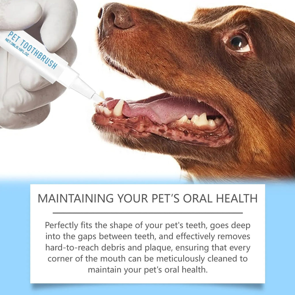 Soft Breath Care pet toothbrush pen with 3ml toothpaste for dogs and cats