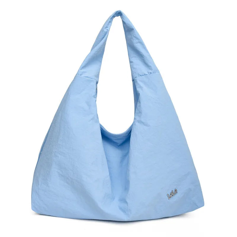 Women's heart-shaped nylon crossbody shoulder bag in four colour options