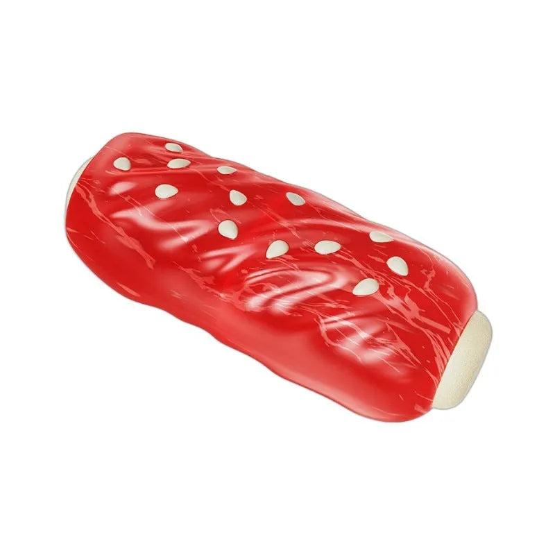Primary colour plastic molar rod dog chew toy for teething and enrichment play