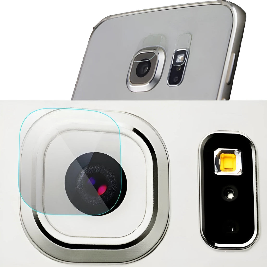 Samsung S7 Edge rear camera tempered glass protector film and flash film die-cut