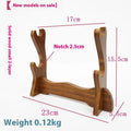 Handmade wooden Chinese style wall bracket shelf with multiple layers for display.
