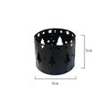 Black iron elk Christmas candlestick holder on table with candle