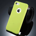 Soft silicone TPU candy colour phone case for iPhone on a plain background.