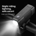 Bicycle headlight with USB charging port and quick release strap bracket