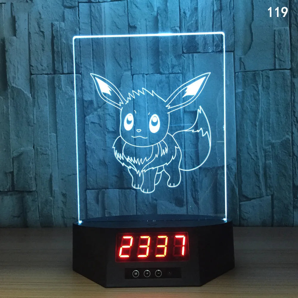 3D blue dolphin LED table night light with remote control on wooden surface
