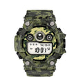 Black or Green T6 tactical rugged smart watch with 1.3-inch screen on wrist