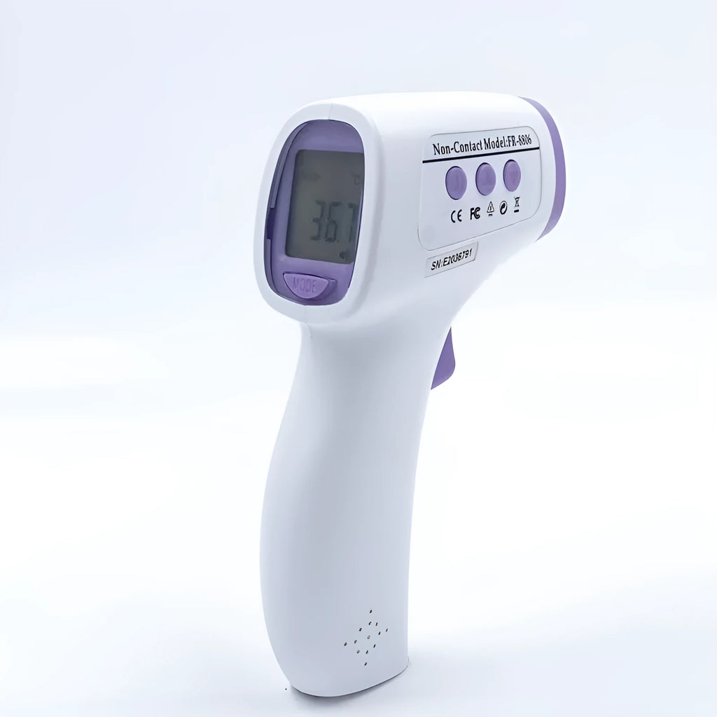 White digital infrared thermometer for non-contact temperature measurement