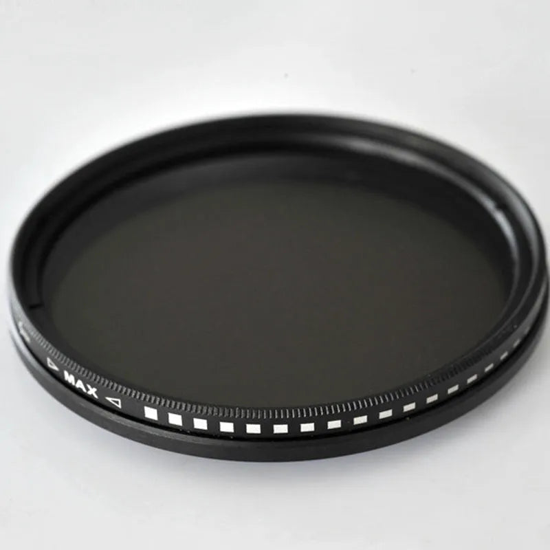 Multi-diameter ND camera filter set with graduated dimming mirrors for 37mm to 95mm lenses