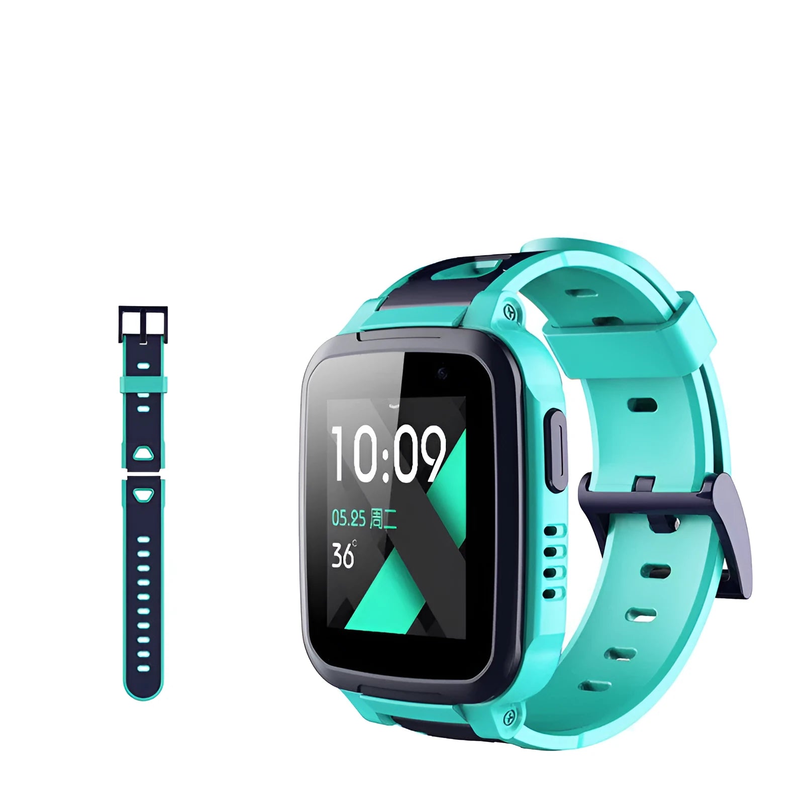Blue 360 SE5 children's smartwatch with stainless steel wristband on a child's arm